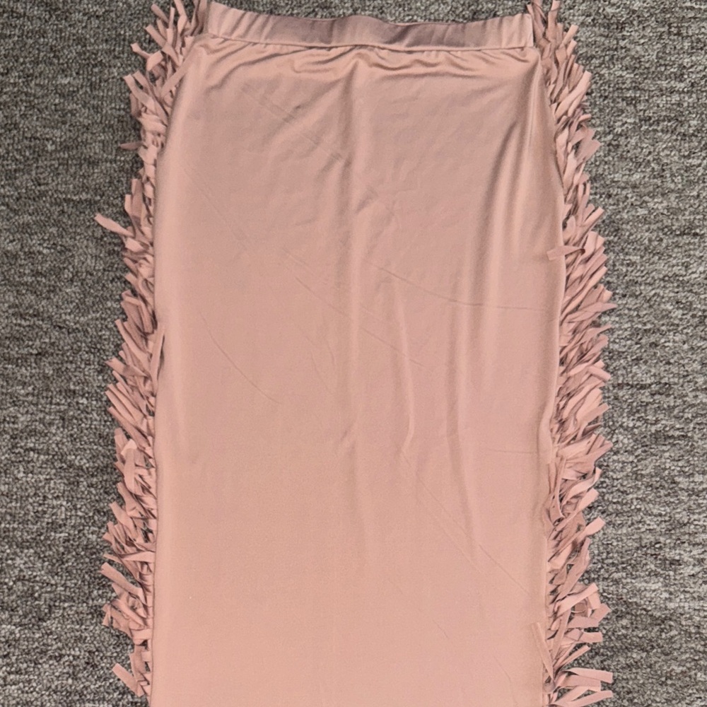 Fringed Pink Skirt